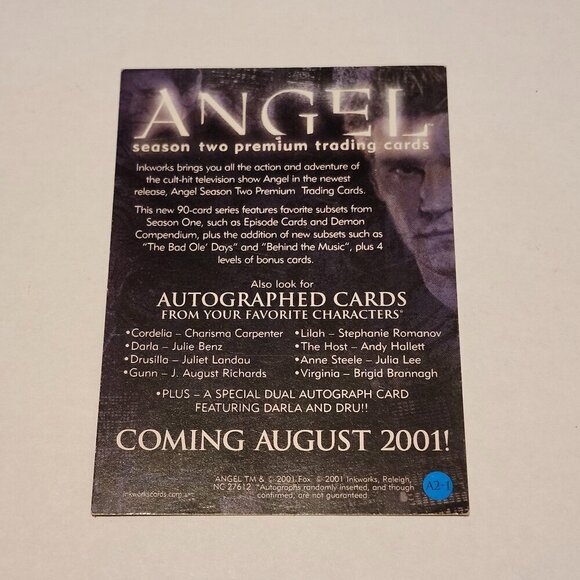 *5 for $20* Vintage Angel TV Series Promo Card - Buffy the Vampire Slayer 2001 - Picture 2 of 2